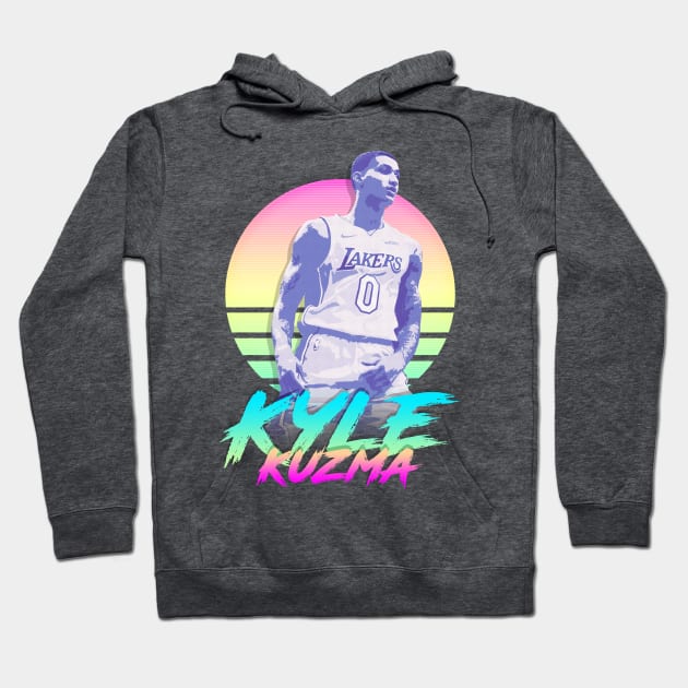 Kyle Kuzma Retro Futuristic Aesthetic Hoodie by StupidHead